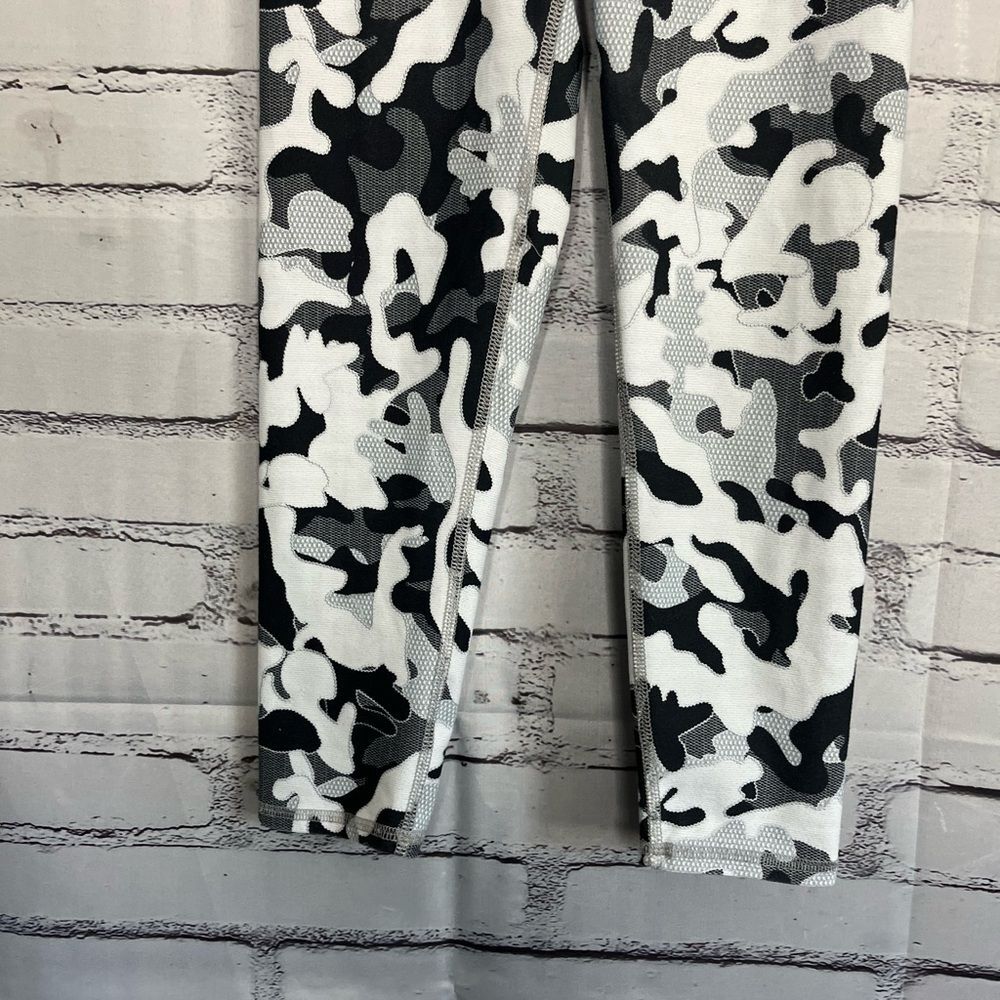 Evolution and Creation Black White Abstract Leggings SZ S High Waist Y2K Yoga - Picture 4 of 13